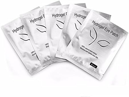 Eye Gel Patches,Under Eye Pads Lint Free Lash Extension Eye Gel Patches for Eyelash Extension Eye Mask Beauty Tool (Silver 50pcs)