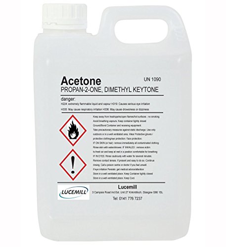 2 LITRE (2000mL) PURE 99.7% ACETONE Nail Polish Remover in HDPE Jerry Can