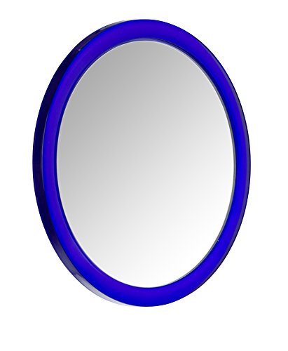 WENKO 20599100 Vergrößerungs-Kosmetikspiegel Pistoia Blau, 500% Vergrößerung, Kunststoff, 3.5 cm, Blau