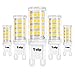 Produktbild G9 LED Birnen 3W 6000K G9 Led Kaltweiss 400LM Äquivalent zu 40W Halogenlampe, kein Flimmern, kein Strobe, AC100-265V, 360 ° Abstrahlwinkel, Energiesparende G9 Glühbirnen, 5er Pack