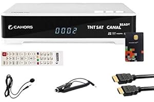 HDME Cahors Mini Récepteur TV Satellite HD + Carte TNTSAT V6 + Câble HDMI + Câble 12V
