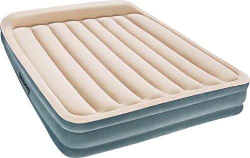 Bestway Airbeds Queen Sleep Essence Airbed with Built-In Pillow and Built-In Electric Pump, Grey, 203 cm x 152 cm x 36 cm