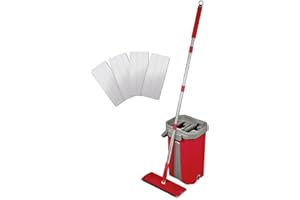 Liseré Vert Balai serpillère Smart Mop Compact 360-4 lingettes Microfibre incluses - Balai & Seau essoreur économie d'eau