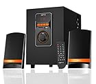 QFX QS Jazz 2.1 Channel Bluetooth Multimedia Speaker with USB, FM, Remote (Black)