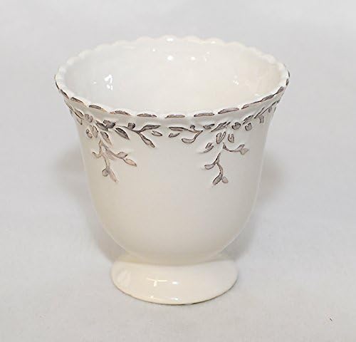 Gloss White Ceramic Bowl Decorated 11.5 X 11.5 Cm