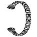 Produktbild Neuestes!Glowjoy Kompatibel mit Fitbit Inspire & Inspire HR Armband,Solid Edelstahl Ersatzarmband Uhrenarmbänder Strass Diamant Ersatband für Fitbit Inspire/Inspire HR Fitness-Tracker (Schwarz)