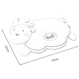 Happy Cherry Babykissen Kopfkissen gegen Verformung des Hinterkopfs und gegen Plattkopf für eine schöne Kopfform mit süßem Lätzchen – Cartoon Lamm Blau oder Rosa - 2