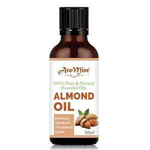 AroMine Natural & Organic Almond Oil for Healthy Skin & Hair, 30ml