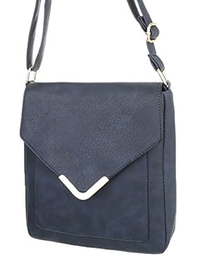 iTal-dEsiGn Damentasche Kleine Schultertasche Umhängetasche Used Optik Kunstleder TA-B530