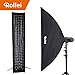 Produktbild Rollei Profi Schirm-Softbox 35 x 150 cm - Striplight mit Bowens-Anschluss, für Portrait-, Akt- und Low-Key-Fotografie, inkl. Wabe (Grid) - Schwarz