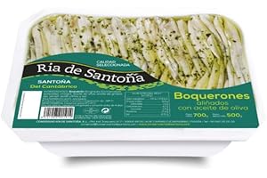 VEMOSA Boquerones del Cantábrico en Vinagre Aliñados con Aceite de Oliva Ría de Santoña Peso Neto 700gr y 500gr Escurrido, Perfectos para Tapas y Aperitivos Gourmet, Producto Artesanal (Pack 2,)