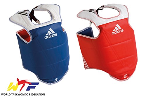 adidasUnisex's WT Taekwondo Martial Arts TKD Body Protector Chest Guard, Blue