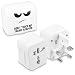 Produktbild kwmobile Universal Reiseadapter für 150 Länder - Stromadapter Stecker Europa UK Australien USA - Weltreise Reisestecker Weiß - Don't Touch Design