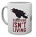 Produktbild Close Up Days Gone Tasse Surviving Isn't Living - weiß, Bedruckt, aus Keramik, Fassungsvermögen ca. 320 ml, in Geschenkkarton.