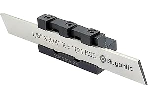 Buyohlic Adjustable T-Parting Cut off Holder with Blade for Lathe Machine Tools (Shank 10mm (3/4 Wide Blade))