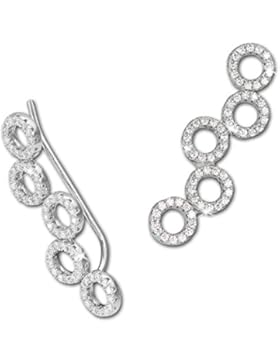 SilberDream Ear Cuff Circle Zirkonia Ohrringe Ohrklemme 925 Silber GSO424W
