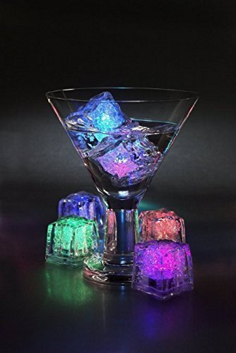 Dreamhigh 12 Stück LED Eiswürfel Non Toxic Wasser Dekorative LED-Flüssigkeitssensor für Party-Hochzeit-Club-Bar - 4