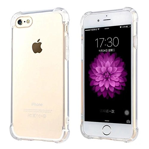 funda iphone 6 6S Transparente  Refuerzos Laterales   Liquid Crystal   Silicona TPU Flexible   Transparente   Protecci  n Grosor Fino 