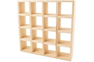 Melody Jane Dolls House 16 Cube Display Unit Modern Display Shelves Miniature