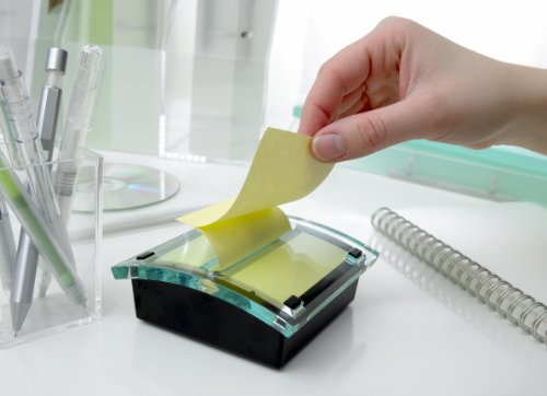 Post-It C-2014 - Dispensador de notas  con 1 paquete de notas  color negro transparente