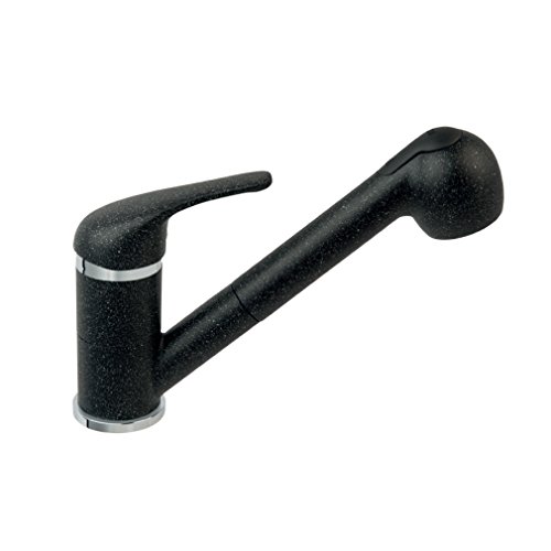 ausziehbare Schwarze Granit Küchenarmatur Spültischarmatur Küchen Wasserhahn mit ausziehbarer Brause von DEANTE Modell „PEPE“ - 2