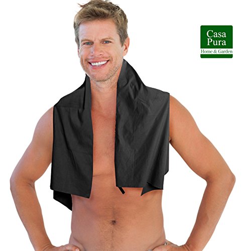 casa pura® Mikrofaser Handtuch Magic Dry | in 5 Farben und 2 Größen | schnelltrocknend | platzsparend in Netztasche unterbringbar - 4