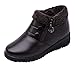 Produktbild WWricotta Damen Stiefeletten Rutschfeste Zip Leder Flache Schuhe Absatzschuhe Winterschuhe Wedges Schuhe mit Plateau Outdoor Freizeitschuhe Ankle Boots