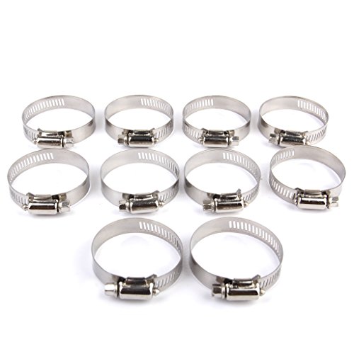 10pcs Einstellbar Kraftstoff Benzin Rohr Schlauchschellen Aus Rostfreiem Federklemme 27 51mm