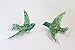 Produktbild set of 2 Humming Birds - clear glass glitter hanging Christmas decoration by Christmas @ Thumpers
