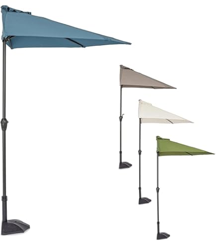 Ombrellone Da Parete Mezzaluna Kingsleeve Ø2.7m - UV80+ Idrorepellente Con Manovella - Foto 6