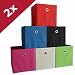 Produktbild VCM 2er Set Faltbox Klappbox Sammelbox Stoffbox Regalbox Regalkorb Korb ohne Deckel Dunkelbraun 28 x 27 x 27 cm "Boxas"