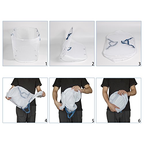 Große zusammenklappbare Aufbewahrungs Klassifikation Mesh Wäschekorb 30 von 15,5 von 15,5 in in - 7