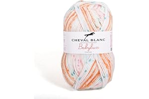 Laines Cheval Blanc - BABYLUX COLOR fil à tricoter layette 50g 100% acrylique - Idéale pour le tricot bébé
