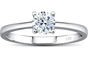 SILVEGO Verlobungsring MADISON 925 Sterling Silber rhodiniert mit Swarovski Zirconia, nickelfreier und hypoallergener Solitärring hochwertige Qualität
