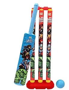 ADLONCricket Kit Set for Kids 3 Stumps with 1 Bat and 1 Ball for Playing Perfect Cricket Combo Set (Avenger Cricket Set)