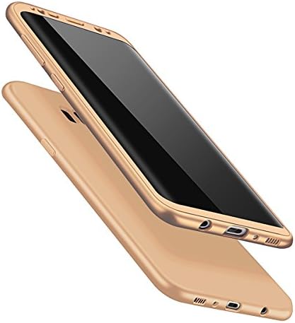 Samsung Galaxy S8 Plus Front and Back Case, Ontseev Drop Protection Ultra-Thin Soft TPU Case Anti-Scratches Flexible Rubber Bumper Cover for Samsung Galaxy S8 Plus - Gold [Not Include Display Screen Protection]
