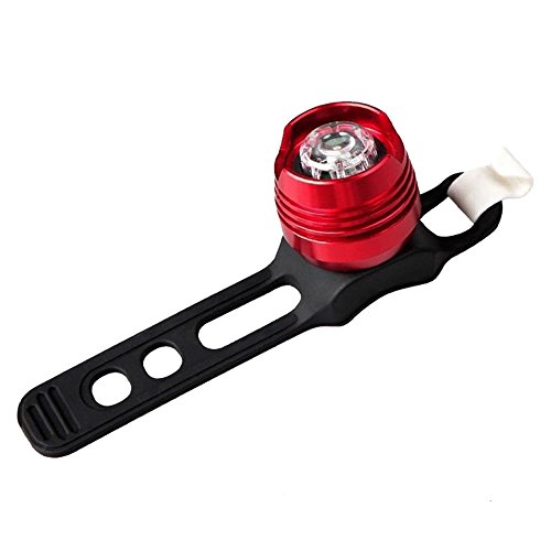 Lmeno Wasserdicht Fahrradlampe Rücklicht Rückleuchte LED Fahrrad Licht Fahrradbeleuchtung Helmlicht Warnlicht Leuchtmittel Lampen Set Beleuchtung aus Aluminum Gehäuse mit Akku Rot/Weiß Licht (Blau/Rot/Schwarz/Gold/Silber)