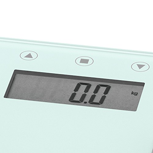 7in1 Analyse-Waage aus Glas und Edelstahl bis 180 kg Personen-Waage Gewicht, Fettanalyse, Wasseranteil, Muskelmasse, Knochengewicht, Kalorien-Bedarf und BMI (Farbe: weiß) - 4