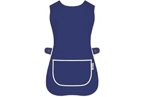 LINEN CLOSET Womens Tabards with Pockets for Men Ladies Cleaning Catering Chef Kitchen Aprons Unisex Hygea Tabard Apron Work Tabards