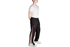 Dobsom Reha Hose Damen und Herren I Jogginghose seitlich zu öffnen I Sporthose Trainingshose mit durchgehendem Reissverschluss | Gr. XS - 6XL Unisex | auch in Kurzgrößen erhältlich