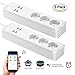 Produktbild WiFi Extension Socket, Smart USB Externe Steckdosenleiste Arbeiten mit Alexa und Google Voice Control Unterstützung Timer-Funktion Fernbedienung separat für 3 Steckdosen und 4 USB-Lade-Ports (2)