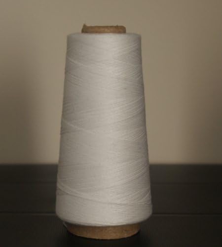 1500m White 100% Heavy Duty Polyester Sewing Thread, Perfect for use on Jeans, Suitable for Cross Stitch, Embroidery, Hand, Embroidery, Machine, General Sewing, Heavy Duty, Industrial and Quilting, Hand stitching or use with sewing machine. Includes strong reel