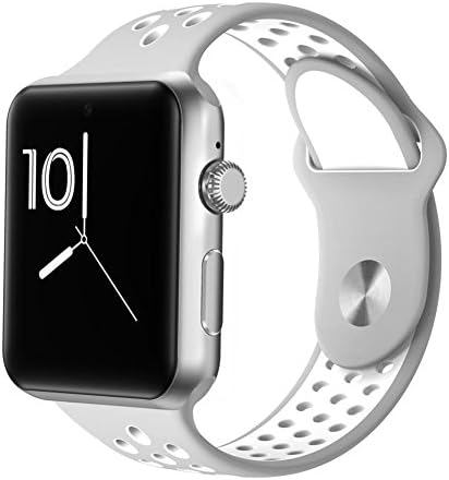 Joyeer Smart Watch Hollow Strap Phone Watch with SIM Card Dial Call Message Push Pedometer Sedentary Reminder Sleep Monitor Remote Camera Multiple UI Smartband for Android IOS , gray white