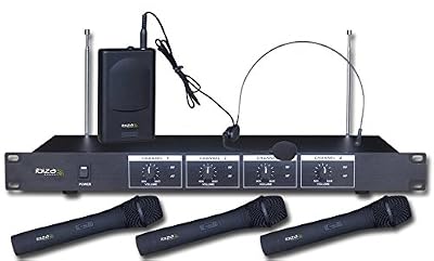 Ibiza VHF4 Microphone sans fil Noir