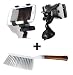 Vheelocityin Double Clamp Mobile Holder + Wooden Handle Car Cleaning Brush RS.399.00