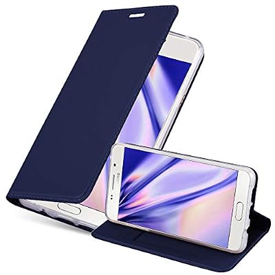 Cadorabo Coque pour Samsung Galaxy A5 2016 en Classy Bleu FONCÉ - Housse Protection avec Fermoire Magnétique, Stand Horizontal et Fente Carte - Portefeuille Etui Poche Folio Case Cover