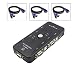 Produktbild Prevently Flexible USB 2.0 Hub 4 Port KVM Switch Maus/Tastatur / VGA Video Monitor 200 MHz 1920x1440 / Ein für Vier USB-Port KVM-Switch + 3 * VGA USB KVM-Leitung