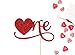 Produktbild First Birthday Cake Topper | Glittery Heart Cake Topper | One Cake Topper | 1st Birthday Cake Topper | Little Valentine | Heart One Topper