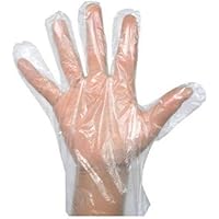 bvslf 300 Pcs Transparent Disposable Clear Plastic Hand Gloves