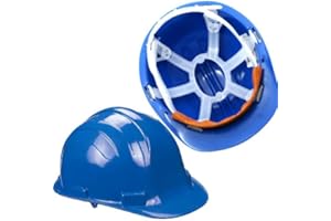 SUPREMETTF SUPREMLY TOUGH Hard Hat, Safety Helmet, Hard Hats Construction, Hardhat, PPE, Construction Helmet, Mens Womens Childs Multi-Position 6-Point Adjustable, Builders, Work Safety Equipment & Gear (Blue)